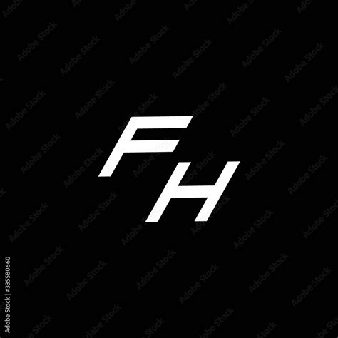 FH logo monogram with up to down style modern design template Stock ...