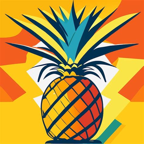 Premium Vector Pineapple Vector Illustration