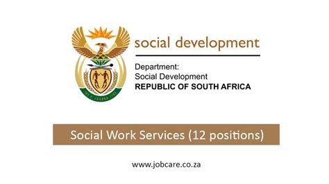 Department Of Social Development Is Hiring For Social Work Services