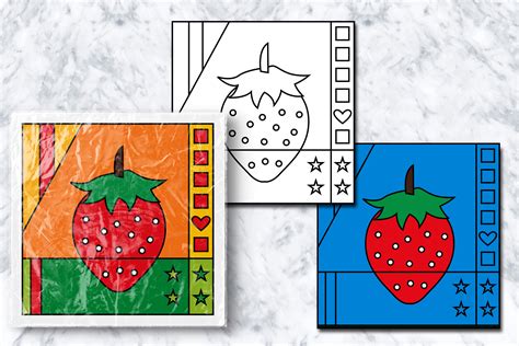 Strawberry Coloring Template Graphic by DarraKadisha · Creative Fabrica