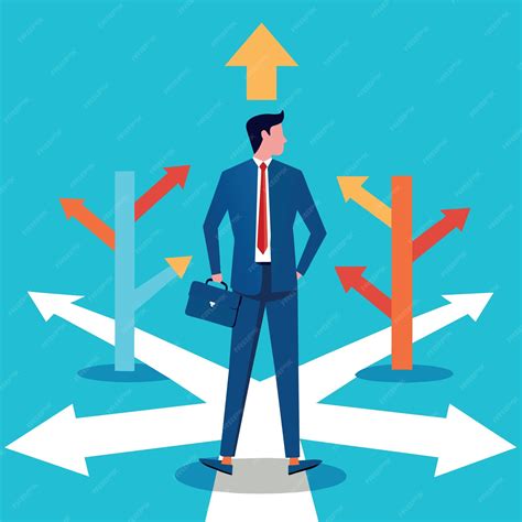 Premium Vector | Career decision choosing direction choices for future