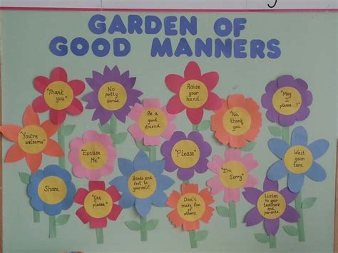 Garden Of Good Manners Kindergarten Classroom Decor Classroom Crafts Preschool Classroom Decor