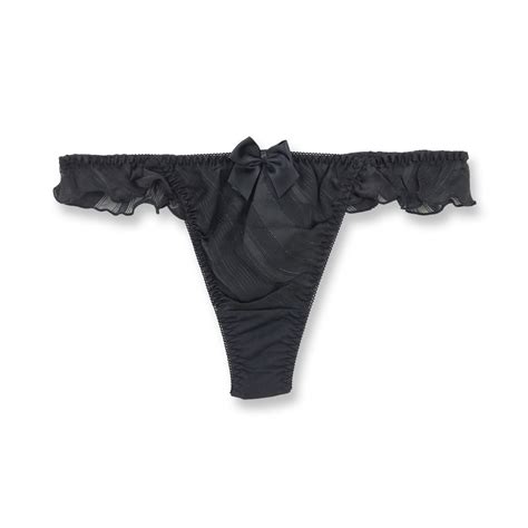 フランデランジェリー fran de lingerie Stripe Gift ストライプギフト コーディネートTバック タンガ 返品不可商品 ブラック ファッション通販