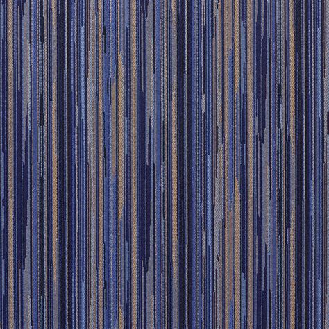 Navy, Blue And Gold Abstract Striped Contract Upholstery Fabric By The Yard