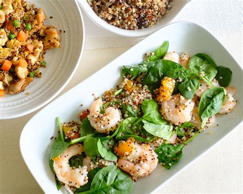 Citrus Shrimp Quinoa Spinach Salad Prepyoself