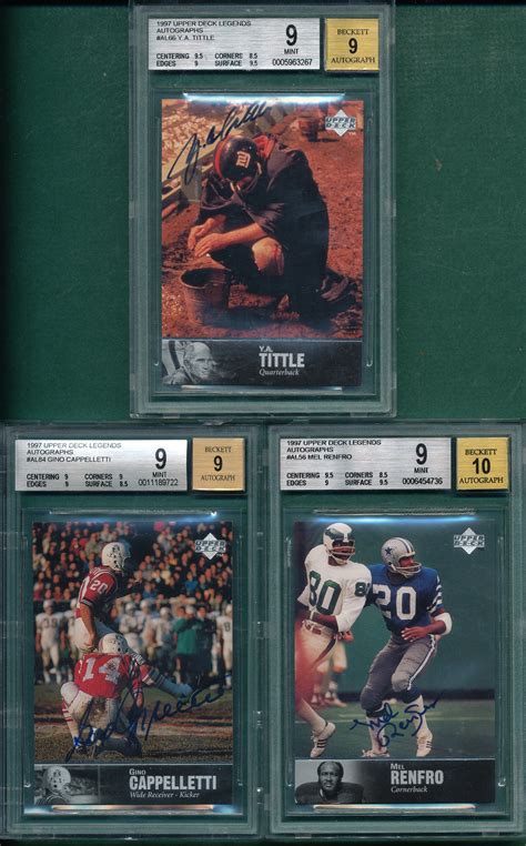 Lot Detail - 1997 Upper Deck Legends Autographs Renfro, Cappelletti ...