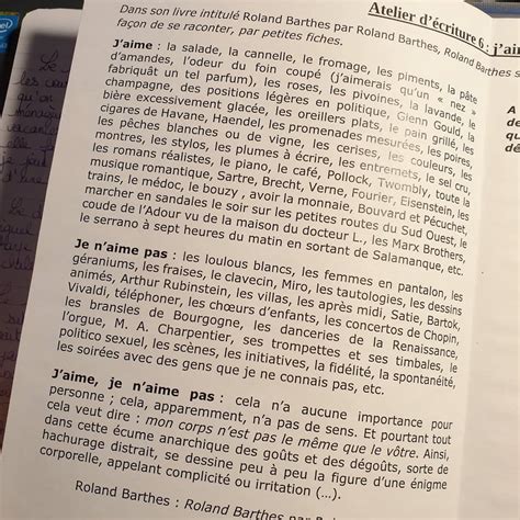 Atelier décriture 6 jaime je naime pas Le cartable de