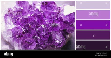 Color Palette Appropriate To Photo Of Beautiful Purple Amethyst