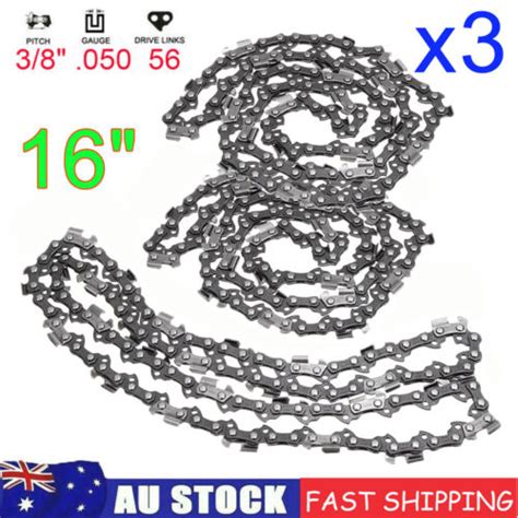 3x Pro Chainsaw Chain 56dl 38 Lp 050 Fit 16 Bar Ross Rgcs38cc Semi