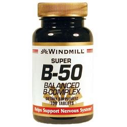 Windmill Health Products Super B Balanced B Complex Tablets