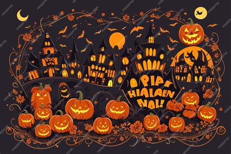 Premium Vector Vector Art Halloween Witch Pumpkin Spider Illustration