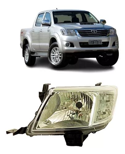 Farol Esquerdo Hilux Sr Srv 2012 13 14 2015 Cromada Manual