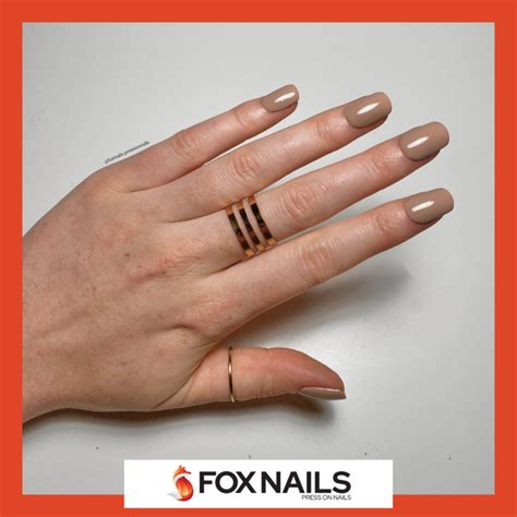 Faux Ongles Nude Set Nude Faux Ongles Fait Main Fox Nails