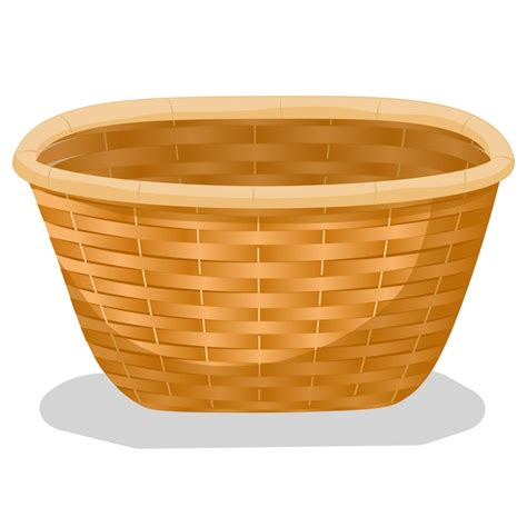 Premium Vector Vector Empty Wicker Basket