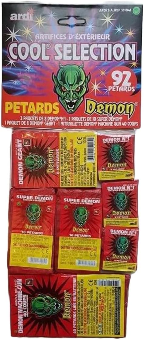 SÉLECTION DE PÉTARDS DEMON COOL 92 PÉTARDS Idéal pour vos évènements