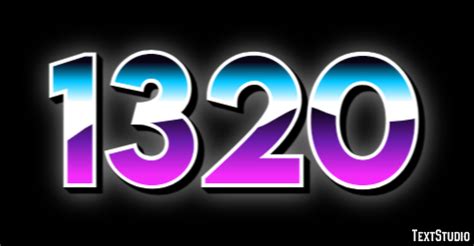 1320 Text Effect and Logo Design Number