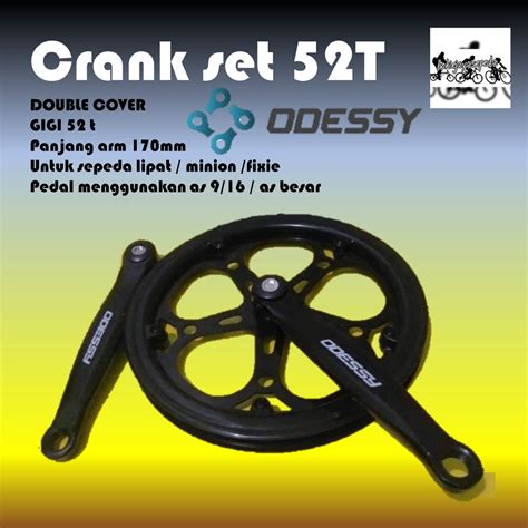 Jual Crank Gir Sepeda T Double Cover Tutup Untuk Sepeda Lipat Fixie