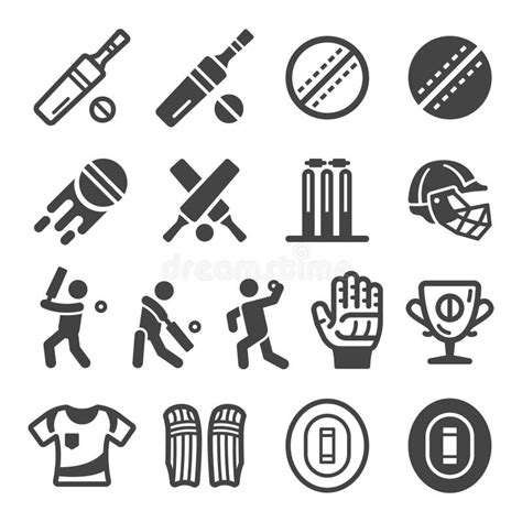 Cricket Icon Set Stock Vector Illustration Of Icon 248776111