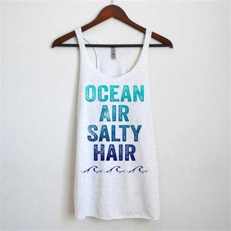 Ocean Air Salty Hair Shirt Beach Shirt Boat Hair Don T Care Tank Top