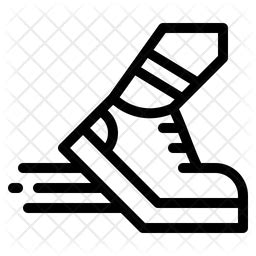 Running Shoe Icon - Download in Line Style