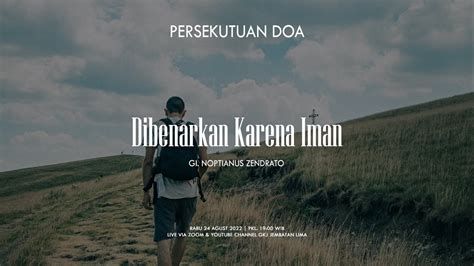 Persekutuan Doa GKJ Jembatan Lima 24 Agustus 2022 YouTube