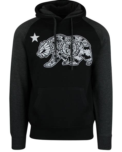 Shirtbanc California Aztec Bear Hoodie Sweatshirt Mayan Calendar