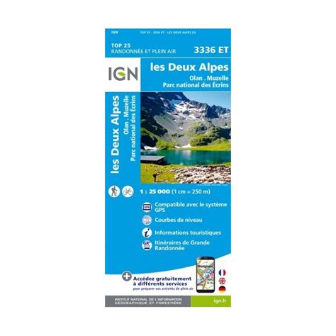 Carte De Rando IGN TOP 25 3336 ET Les 2 Alpes