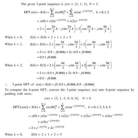 Solved Compute The Dft Of The Point Sequence X N