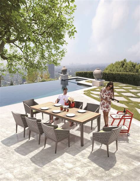 Florence Modern Outdoor Dining Set For 8 - Icon Outdoor Contract