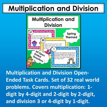 Multiplication And Division Bundle By Plan A Simple Life Tpt