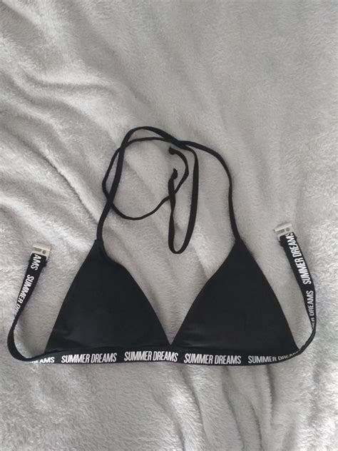 Bikini Top With Slogan Print Gate