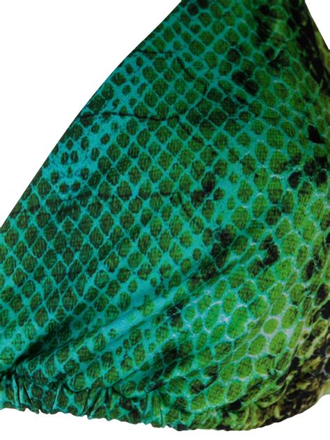 Noire Swimwear Snake Tanning Bikini Green Farfetch