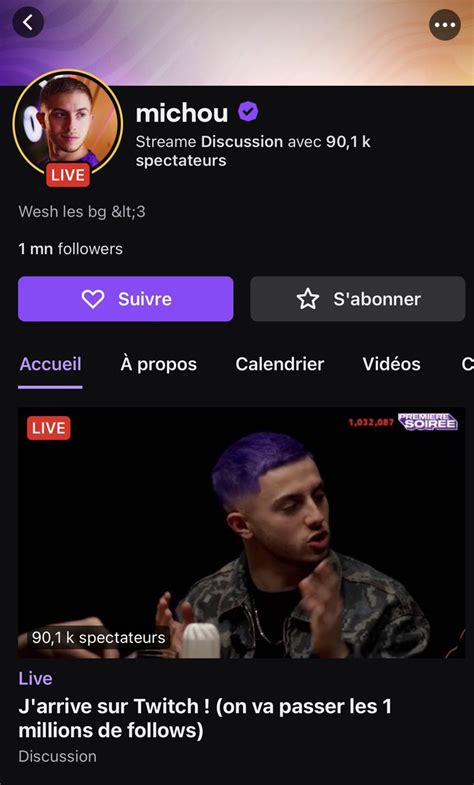 Avalone On Twitter Info Le Premier Live Twitch De Michou Sur