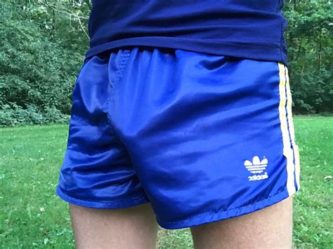 Adidas Shiny Nylon Glanzshorts — Saturday Morning Sports In Adidas Nylon Shiny