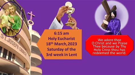 Live Holy Eucharist Live Holy Mass Am Sat Th March St