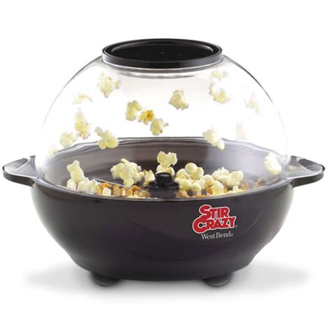 West Bend Stir Crazy 6-Quart Electric Popcorn Popper - Stir Crazy Popcorn Poppers