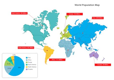 Map Of World Population Edraw Map Software Supports To Draw World Map