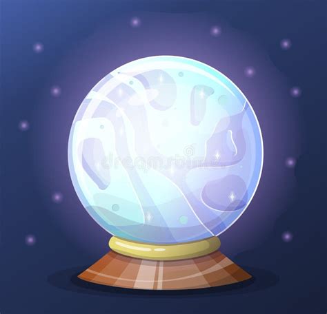 Vector Magic Fortune Sphere Glass Ball. Witchy Magic Crystal Ball ...