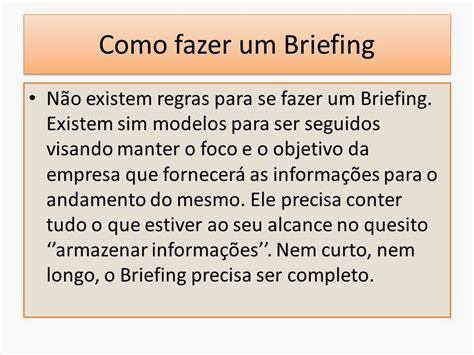 BRIEFING O QUE É E COMO FAZER