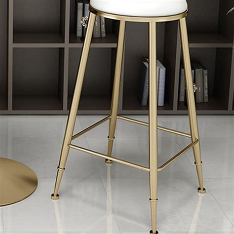 39.8" Modern White Bar Stool (Set of 2) with Backs and Footrests Counter Height Stools - Kitchen ...