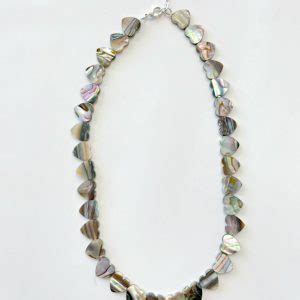 Love Heart Paua Shell Necklace Seashell Story Kaikoura