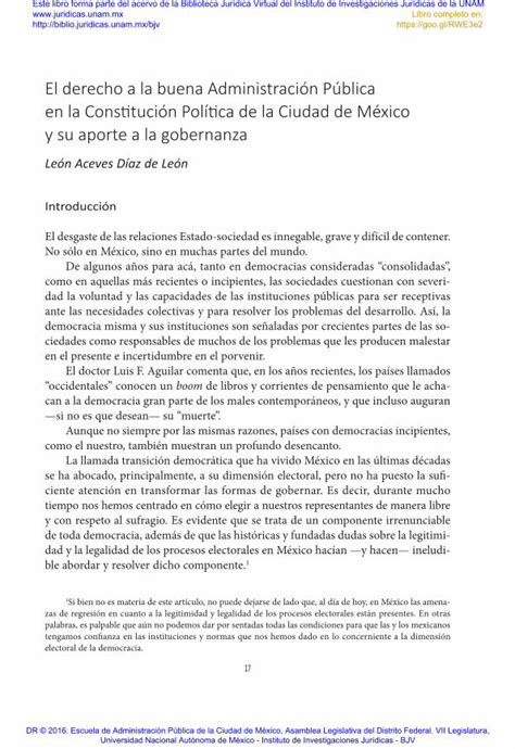 Pdf El Derecho A La Buena Administraci N P Blica En La Ca De La