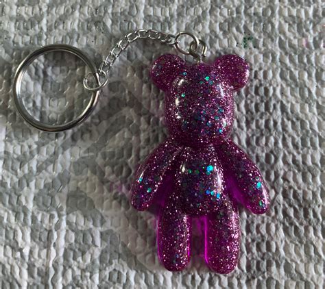 Custom Teddy Bear Keychain Made To Order Etsy