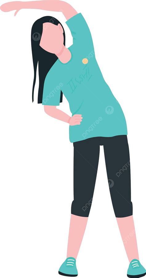 Woman Exercising Flat Color Vector Faceless Character Workout Vector