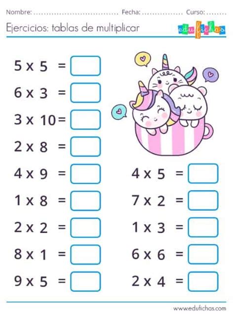 Hojas De Tarea De Matematicas Para 3er Grado