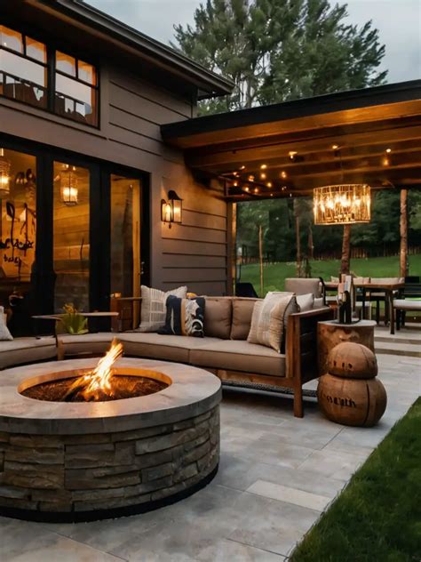 21 Stunning Backyard Patio Designs Ideas with Fire Pit