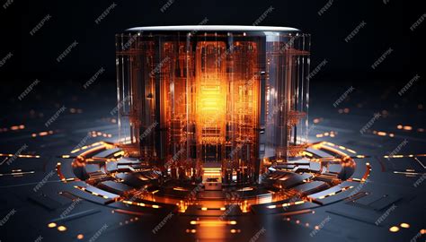 Premium AI Image | Quantum computer Futuristic digital computer design