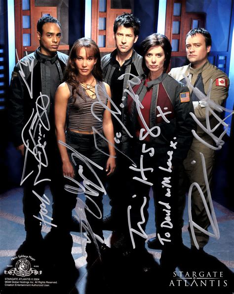 Stargate Atlantis cast signed 8x10 photo 5 signatures - Fanboy Expo Store