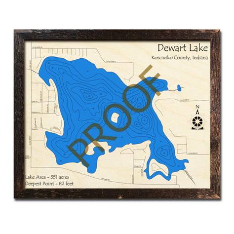 Geist Reservoir In Wood Map 3d Nautical Wood Charts