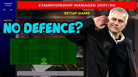 Championship Manager 01 02 No Defenders Formation Tactics YouTube